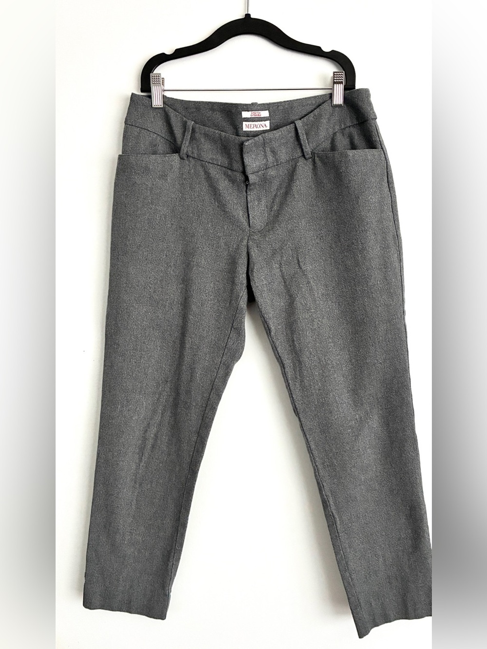 Merona Women Gray Slim Cropped Dress Pants